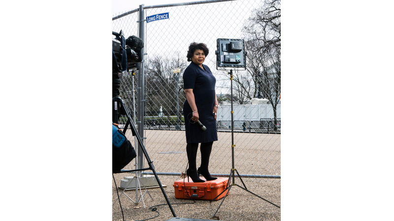 April Ryan of American Urban Radio Networks (Alex Majoli/Vogue)